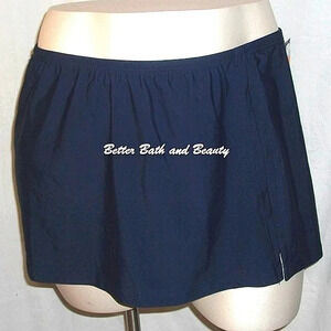 Aqua Couture Plus Size Swim Suit Skirt‎ Skirtini 24W Navy Blu